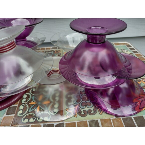 Tupperware Sheerly Elegant Acrylic Dessert Dishes x7 - Picture 8 of 8